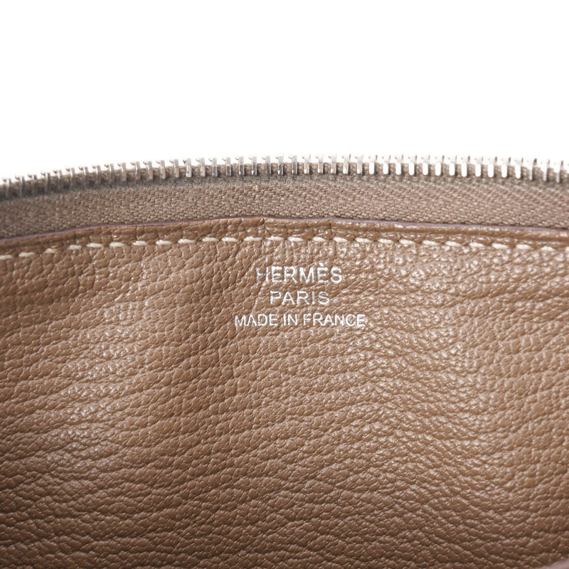 HERMES エルメス アザップロング シルクイン エトゥープ パラジウム金具 □O刻印(2011年頃) レディース シェーブル 長財布 Bランク 中古 銀蔵