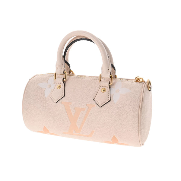 LOUIS VUITTON ルイヴィトン モノグラムアンプラント パピヨン BB 2WAY クリームサフラン M45708 レディース レザー ハンドバッグ Aランク 中古 銀蔵