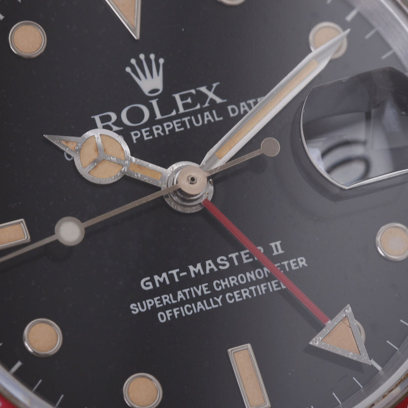 ROLEX ロレックス GMTマスター2 ファットレディ トリチウム 16760 メンズ SS 腕時計 自動巻き ブラック文字盤 Aランク 中古 銀蔵