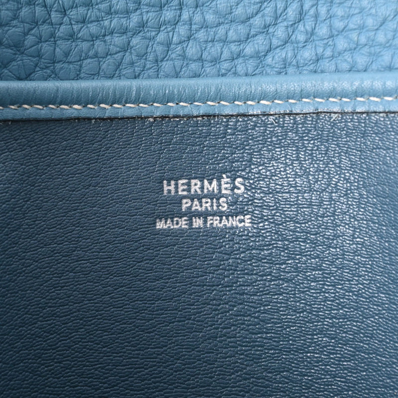 HERMES エルメス クリスティーヌ ブルージーン パラジウム金具 □A刻印(1997年頃) レディース トリヨンクレマンス ショルダーバッグ ABランク 中古 銀蔵