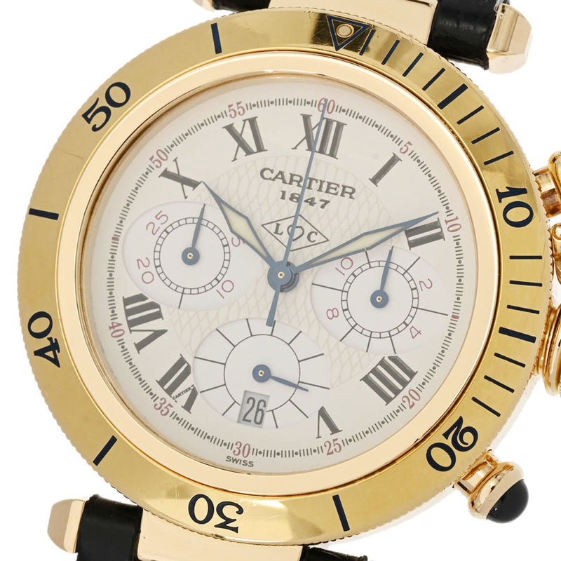 カルティエパシャ 38mm クロノグラフ 150周年記念モデル メンズ 腕時計 W30X7651 CARTIER 中古 – 銀蔵オンライン