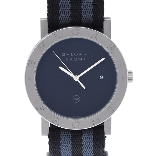 BVLGARI ブルガリ ブルガリブルガリ 41 フラグメントデザインコラボ600本限定 BB41BSF メンズ SS/ナイロン 腕時計 自動巻き ブラック文字盤 未使用 銀蔵