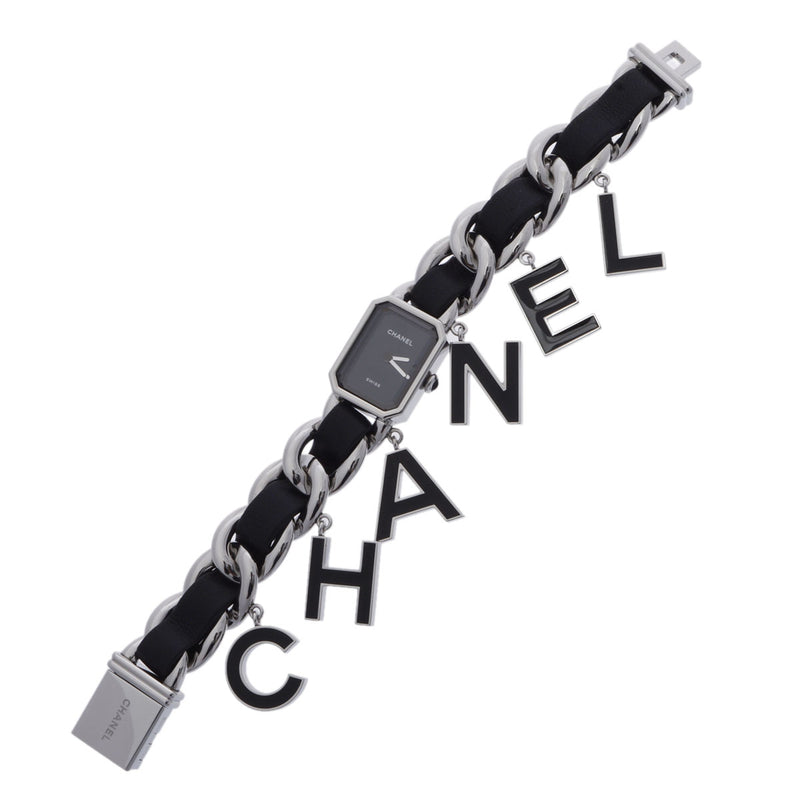 CHANEL シャネル プルミエール ウォンテッド ドゥ シャネル H7471 レディース SS/革 腕時計 クオーツ ブラック文字盤 Aランク 中古 銀蔵