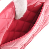 CHANEL シャネル 2.55 マトラッセ チェーンウォレット 2.55 ピンク シルバー金具 レディース エナメル ショルダーバッグ 新同 中古 銀蔵