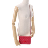 CHANEL シャネル 2.55 マトラッセ チェーンウォレット 2.55 ピンク シルバー金具 レディース エナメル ショルダーバッグ 新同 中古 銀蔵