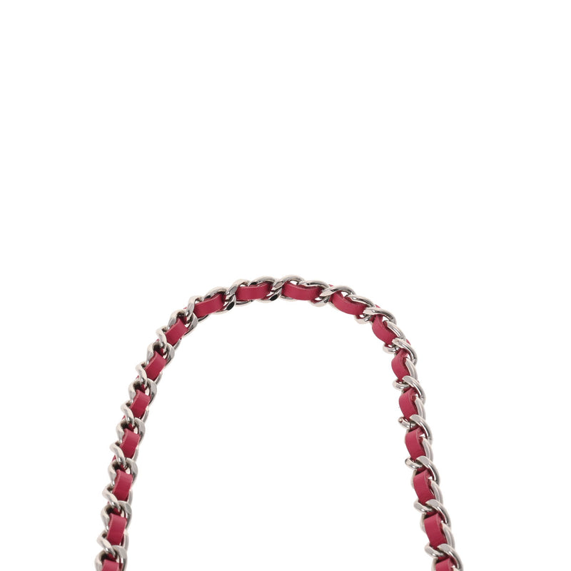 CHANEL シャネル 2.55 マトラッセ チェーンウォレット 2.55 ピンク シルバー金具 レディース エナメル ショルダーバッグ 新同 中古 銀蔵