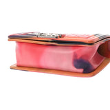 CHANEL シャネル ボーイシャネル チェーンショルダー 20cm マーブル レディース ラムスキン ショルダーバッグ Aランク 中古 銀蔵