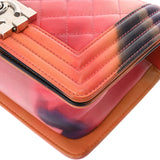 CHANEL シャネル ボーイシャネル チェーンショルダー 20cm マーブル レディース ラムスキン ショルダーバッグ Aランク 中古 銀蔵