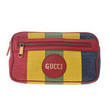 GUCCI グッチ バイアデラストライプ ベルトバッグ レッド/イエロー/ブルー ゴールド金具 625895 レディース キャンバス レザー ボディバッグ Bランク 中古 銀蔵