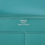 HERMES エルメス ドゴン デュオ ブルーパオン パラジウム金具 X刻印(2016年頃) ユニセックス ヴォースイフト 長財布 Aランク 中古 銀蔵