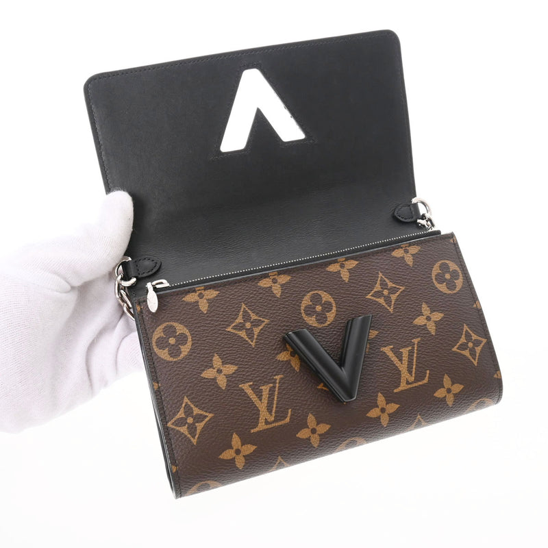 ルイヴィトンポルトフォイユ ツイストチェーン レオパード 14145 ブラウン レディース レザー チェーンウォレット M51832 LOUIS  VUITTON 中古 – 銀蔵オンライン