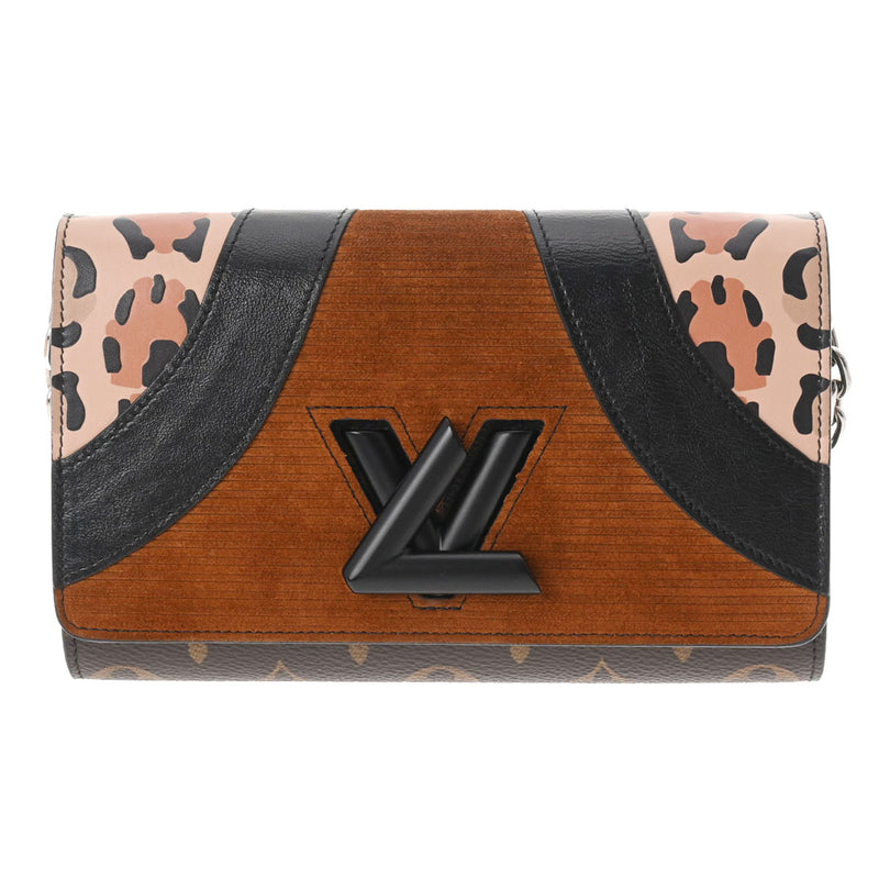 ルイヴィトンポルトフォイユ ツイストチェーン レオパード 14145 ブラウン レディース レザー チェーンウォレット M51832 LOUIS  VUITTON 中古 – 銀蔵オンライン