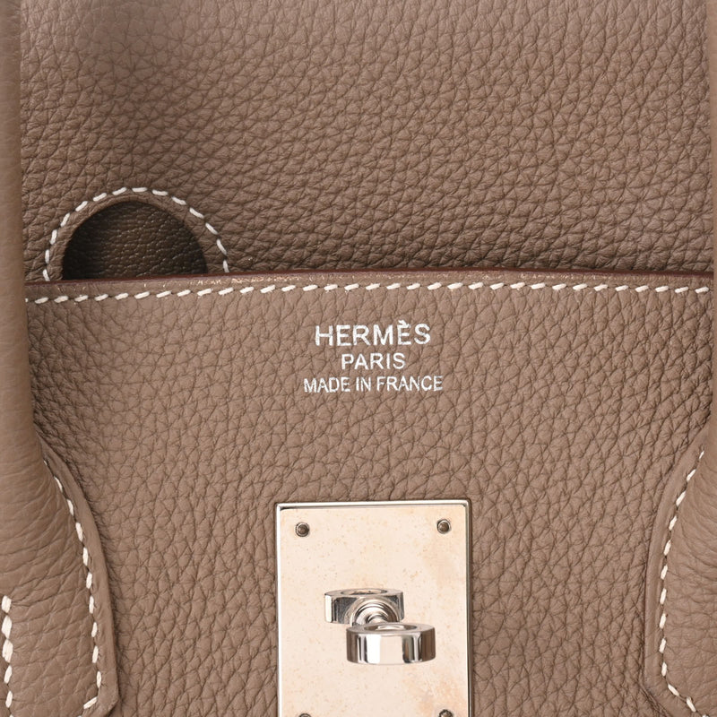 HERMES エルメス バーキン35 エトゥープ T刻印(2015年頃) ユニセックス トゴ ハンドバッグ Aランク 中古 銀蔵