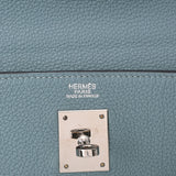 HERMES エルメス ケリー32 内縫い シエル パラジウム金具 □M刻印(2009年頃) レディース トリヨンクレマンス 2WAYバッグ ABランク 中古 銀蔵