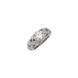 no brand ノーブランド ダイヤ1.513ct ブラックダイヤ 一粒ダイヤ ハーフエタニティ - - 13号 レディース Pt900プラチナ リング・指輪 Aランク 中古 銀蔵