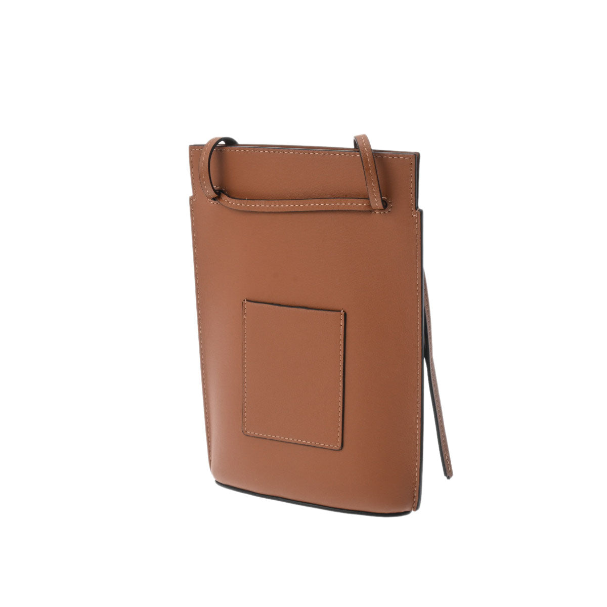 ぶよロエベ　ダイスポケット ロエベダイスポケット ブラウン ユニセックス レザー ショルダーバッグ