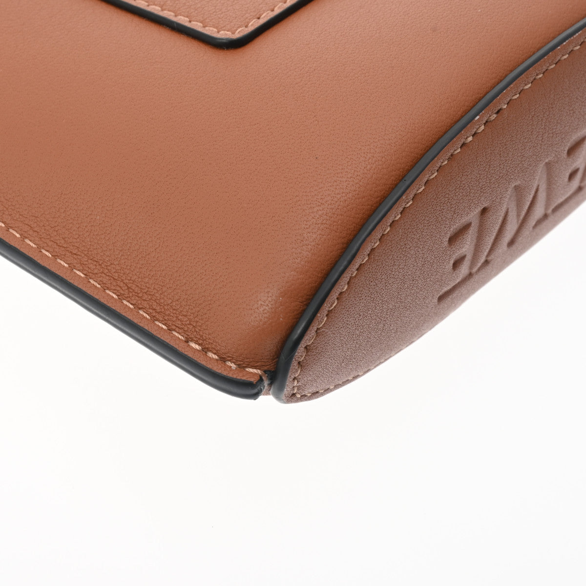 ロエベダイスポケット ブラウン ユニセックス レザー ショルダーバッグ