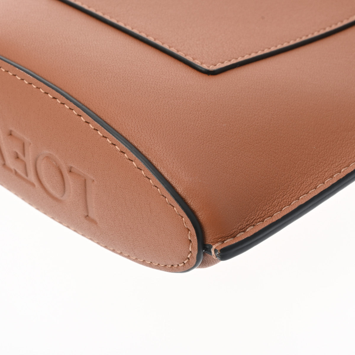 ロエベダイスポケット ブラウン ユニセックス レザー ショルダーバッグ