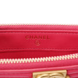 CHANEL シャネル ボーイシャネル チェーンウォレット ピンク A84069 レディース ラムスキン チェーンウォレット Aランク 中古 銀蔵