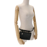 CHANEL シャネル ココマーク ウエストバッグ ブラック レディース ラムスキン ボディバッグ Aランク 中古 銀蔵