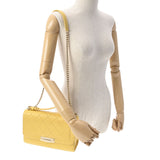 CHANEL シャネル マトラッセ 2WAYチェーンバッグ イエロー A93701 レディース レザー ショルダーバッグ Bランク 中古 銀蔵