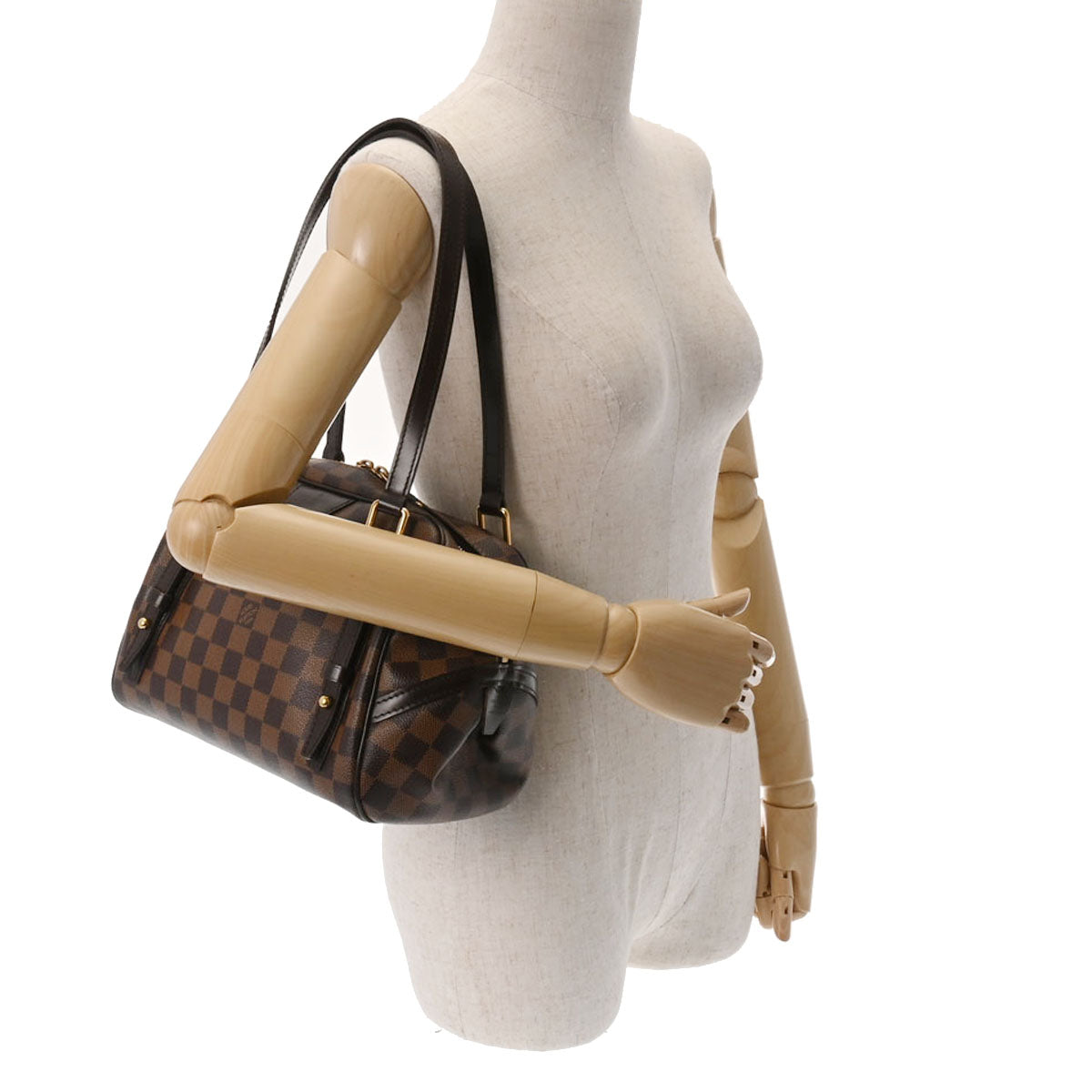 ルイヴィトンリヴィントンPM 14137 ブラウン レディース ダミエ