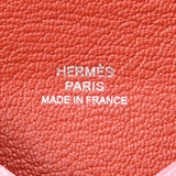 HERMES エルメス カルヴィ ヴェルソ ローズコンフェッティ/ブリック Y刻印(2020年頃) ユニセックス シェーブル カードケース ABランク 中古 銀蔵