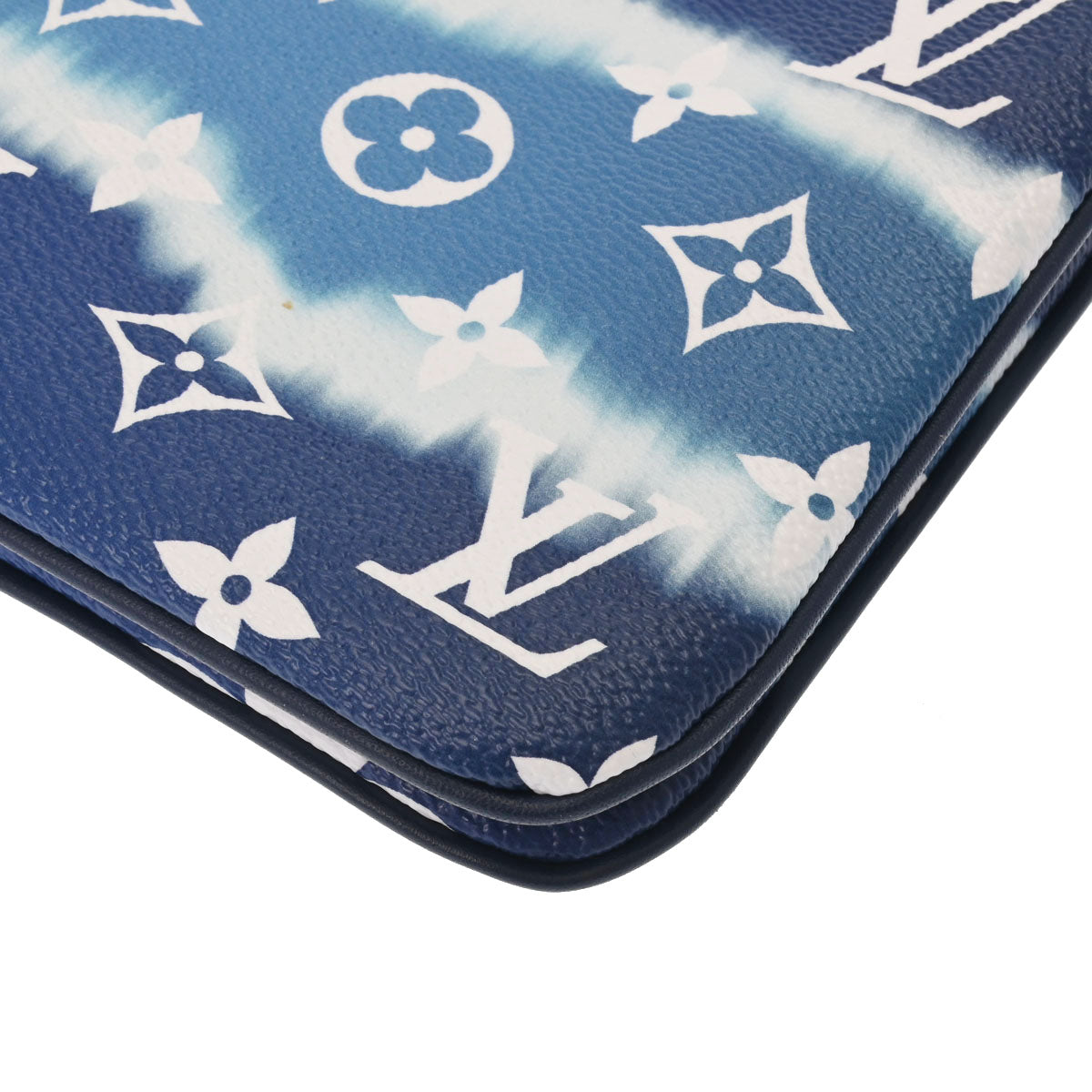 ルイヴィトンエスカル ポシェットドゥーブルジップ ブルー ユニ