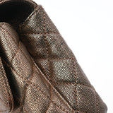 CHANEL シャネル マトラッセ トップハンドル XS 2WAY ブロンズ A92990 レディース キャビアスキン ハンドバッグ ABランク 中古 銀蔵