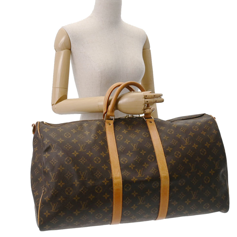 LOUIS VUITTON ルイヴィトン モノグラム キーポルバンドリエール 55 旧型 ブラウン M41414 レディース モノグラムキャンバス ボストンバッグ Bランク 中古 銀蔵