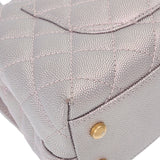 CHANEL シャネル マトラッセ トップハンドル XS 2WAY オーロラピンク A92990 レディース キャビアスキン ハンドバッグ Aランク 中古 銀蔵