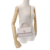 CHANEL シャネル マトラッセ トップハンドル XS 2WAY オーロラピンク A92990 レディース キャビアスキン ハンドバッグ Aランク 中古 銀蔵