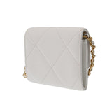CHANEL シャネル シャネル19 フラップコインパース チェーンショルダー 白 AP1787 レディース ラムスキン コインケース 新同 中古 銀蔵