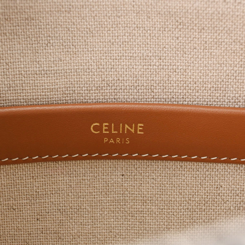 CELINE セリーヌ カバ タイス 白/黒 199162ERP レディース キャンバス 2WAYバッグ 新同 中古 銀蔵