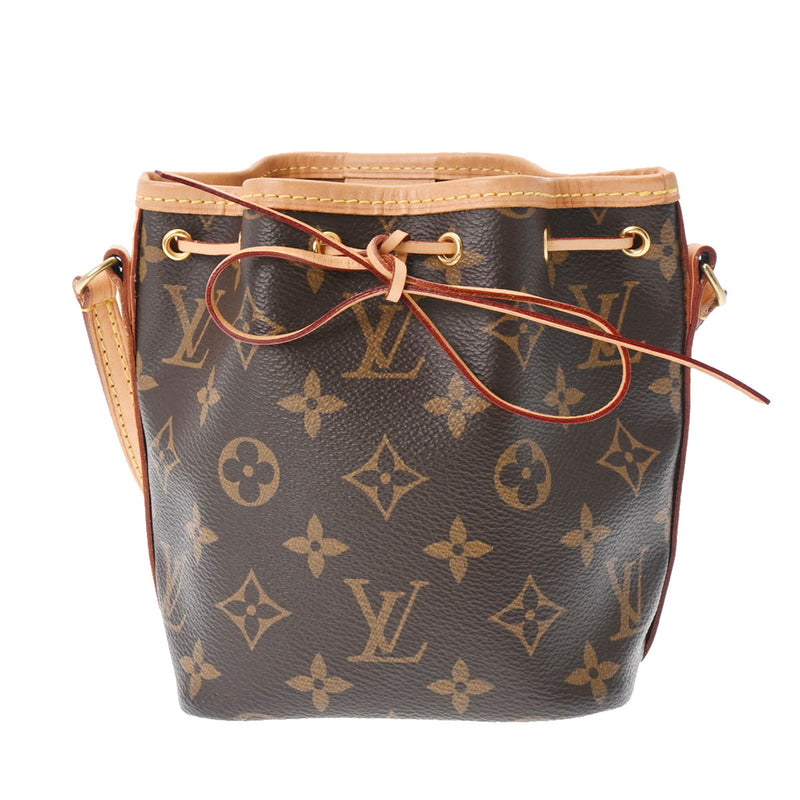 LOUIS VUITTON ルイヴィトン モノグラム ナノノエ ブラウン M81266 レディース モノグラムキャンバス ショルダーバッグ Aランク  中古 銀蔵