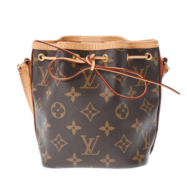 LOUIS VUITTON ルイヴィトン モノグラム ナノノエ ブラウン M81266 レディース モノグラムキャンバス ショルダーバッグ Aランク 中古 銀蔵