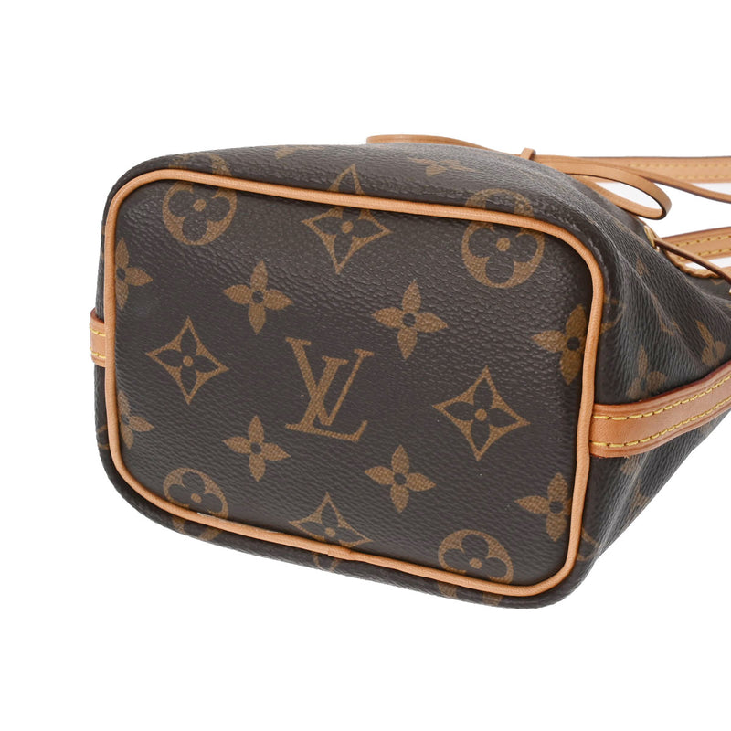 LOUIS VUITTON ルイヴィトン モノグラム ナノノエ ブラウン M81266 レディース モノグラムキャンバス ショルダーバッグ Aランク 中古 銀蔵