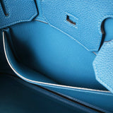 HERMES エルメス バーキン 35 コバルト □Q刻印(2013年頃) ユニセックス トゴ ハンドバッグ Aランク 中古 銀蔵