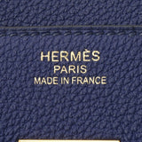 HERMES エルメス バーキン35 ブルーアンクル ゴールド金具 C刻印(2018年頃) ユニセックス トリヨンクレマンス ハンドバッグ Aランク 中古 銀蔵