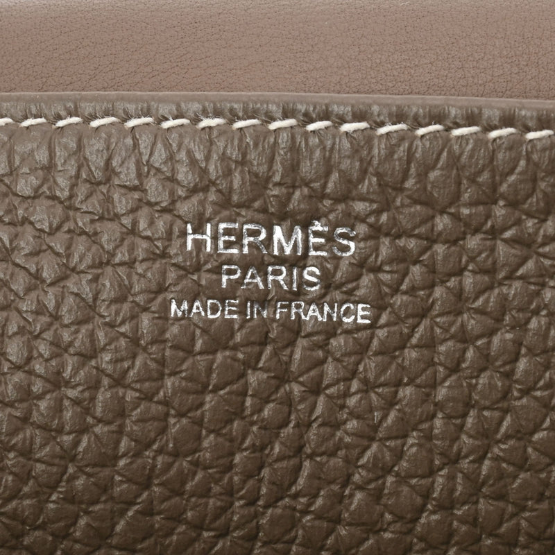 HERMES エルメス アルザン 25 エトゥープ パラジウム金具 U刻印(2022年頃) レディース トリヨンクレマンス ショルダーバッグ 新同 中古 銀蔵