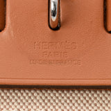 HERMES エルメス エールバッグ ジップ PM ナチュラル パラジウム金具 D刻印(2019年頃) レディース トワルGM ヴァッシュハンター 2WAYバッグ Aランク 中古 銀蔵