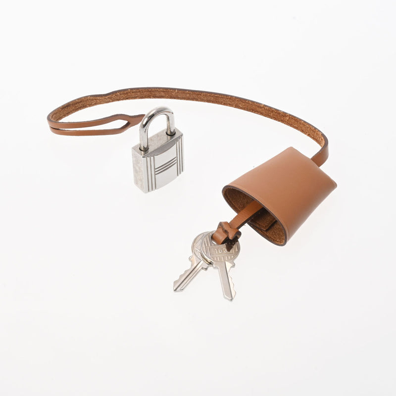 HERMES エルメス エールバッグ ジップ PM ナチュラル パラジウム金具 D刻印(2019年頃) レディース トワルGM ヴァッシュハンター 2WAYバッグ Aランク 中古 銀蔵