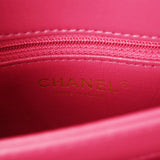 CHANEL シャネル Vステッチ トップハンドル フラップバッグ ピンク シャンパンゴールド金具 A92236 レディース ラムスキン 2WAYバッグ Aランク 中古 銀蔵