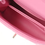 CHANEL シャネル マトラッセ トップハンドル XXS 2WAY ピンク AS2215 レディース キャビアスキン リザード ハンドバッグ 新同 中古 銀蔵