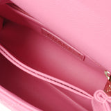 CHANEL シャネル マトラッセ トップハンドル XXS 2WAY ピンク AS2215 レディース キャビアスキン リザード ハンドバッグ 新同 中古 銀蔵