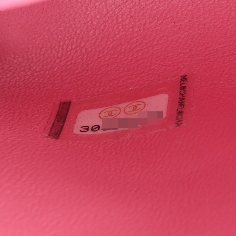 CHANEL シャネル マトラッセ トップハンドル XXS 2WAY ピンク AS2215 レディース キャビアスキン リザード ハンドバッグ 新同 中古 銀蔵