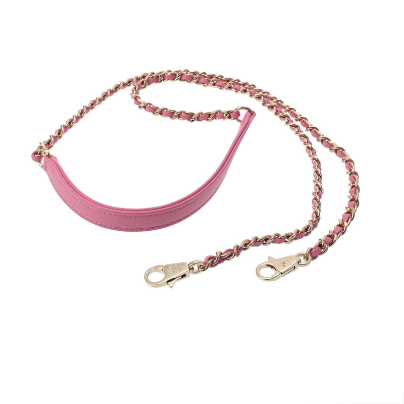 CHANEL シャネル マトラッセ トップハンドル XXS 2WAY ピンク AS2215 レディース キャビアスキン リザード ハンドバッグ 新同 中古 銀蔵