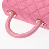 CHANEL シャネル マトラッセ トップハンドル XXS 2WAY ピンク AS2215 レディース キャビアスキン リザード ハンドバッグ 新同 中古 銀蔵