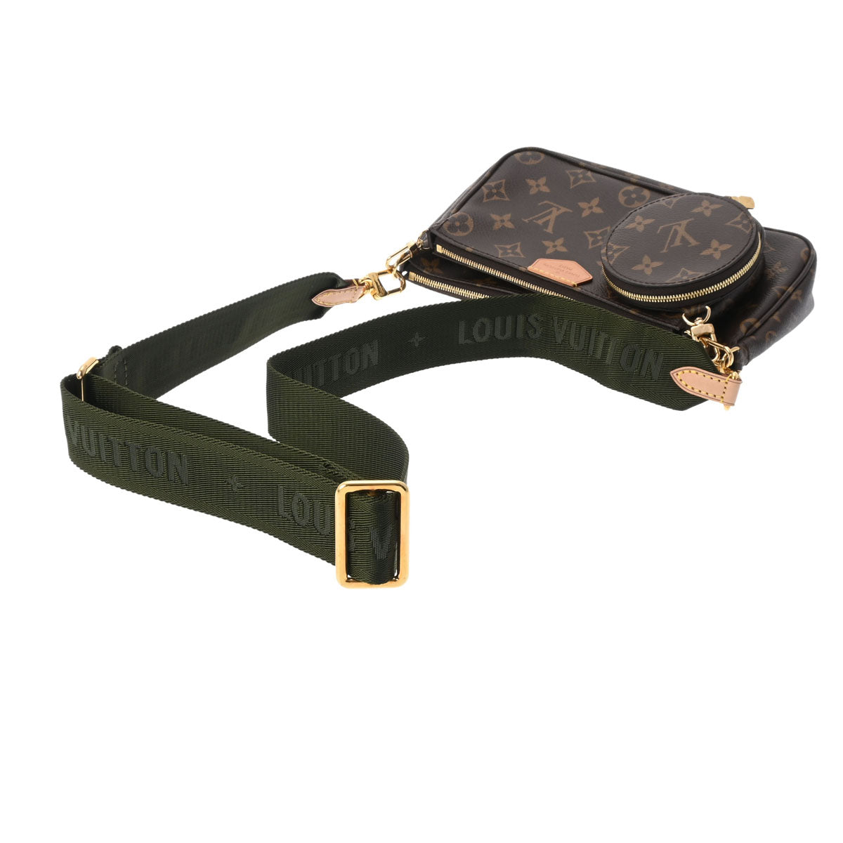 ルイヴィトンミュルティ ポシェット アクセソワール 14145 カーキ