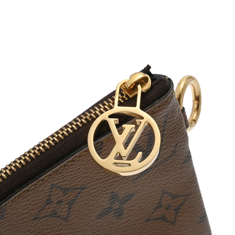 LOUIS VUITTON ルイヴィトン モノグラム ポシェットトリオ ブラウン/ベージュ M68756 レディース モノグラムジャイアント/リバース ポーチ Aランク 中古 銀蔵